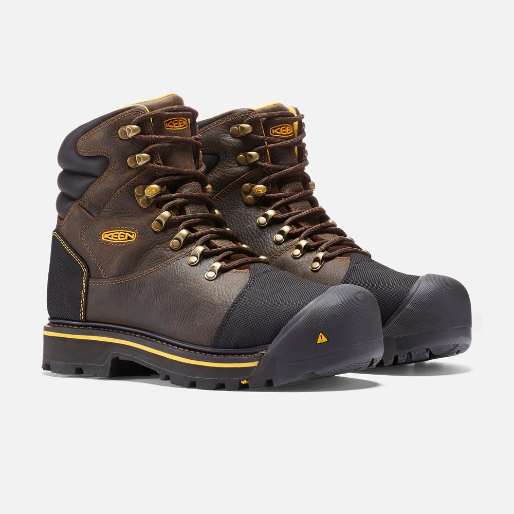 Keen Trekking Bot Erkek Kahverengi/Siyah - Milwaukee 6\" (Steel Toe) - Türkiye YTSF72413